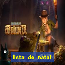 lista de natal para imprimir